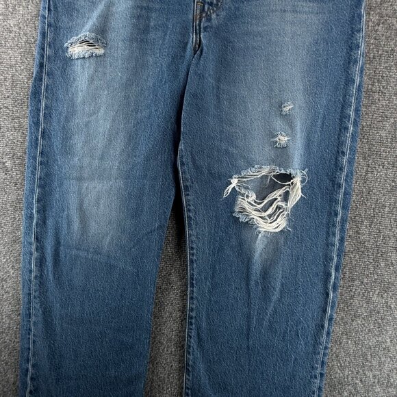 Levis Premium Ribcage Straight Ankle Denim Jeans Women Soft Cotton ACTL 30X27 - Picture 4 of 16